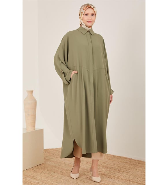 Armine Oversize Apoletli Kap 23Y7002 Haki