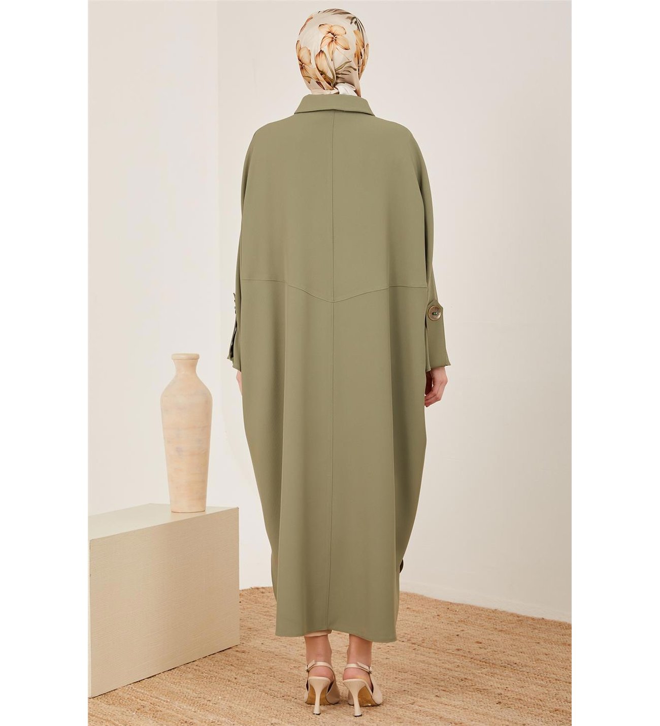 Armine Oversize Apoletli Kap 23Y7002 Haki