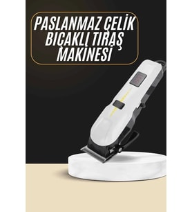 2025 Model Şarjlı Dijital Saç Sakal Tıraş Makinesi Islak Kuru Kullanıma Uygun