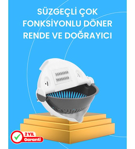 Çok Fonksiyonlu Dilimleyici Süzgeçli Mutfak Aparatı