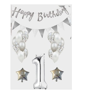 Yaş Balon Happy Birtday Balonlu Doğum Günü Süsleme Seti-