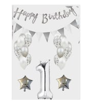 Yaş Balon Happy Birtday Balonlu Doğum Günü Süsleme Seti-