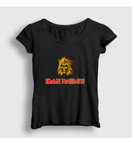 Presmono Kadın Siyah Iron Maiden T-Shirt 86233tt