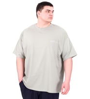 Mode XL Büyük Beden Erkek T-Shirt Bisiklet Yaka BORN TOLYFT U25029 Çağla
