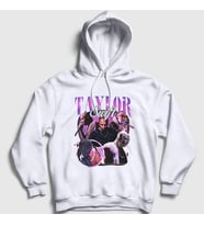 Presmono Unisex Beyaz Kanye West Taylor Swift Rap Kapüşonlu Sweatshirt 420537tt