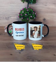Rehber Öğretmen Kupa Bardak Siyah Fotoğraflı Öğretmenler Günü Hediyesi