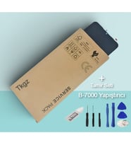 Tkgz - Oppo Realme C21S Uyumlu Lcd Ekran Dokunmatik SERVİCE - PACK + B-7000 + Montaj Seti