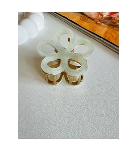 YEŞİL RENK KEMİK ÇİÇEK TOKA 4 CM ACR9069