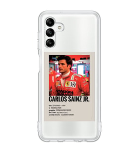 Samsung Galaxy A04S Uyumlu Carlos Sainz Desenli Şeffaf Telefon Kılıfı