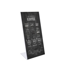 L Tipi Dikey 10x21cm Pleksi Masaüstü Şeffaf Föylük Broşürlük Fiyatlık 25li Paket