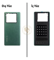 Infinix Note 40 Pro 5G Yeşil Uyumlu Arka Kapak Arka Cam Batarya Pil Kapağı Lazer Kesim Back Cover