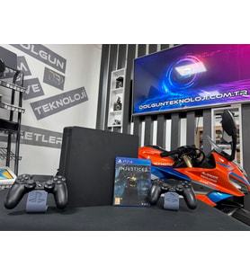 PlayStation 4 Slim 500GB Çift Kol + İnjustice 2 Oyun CD’si (İKİNCİ EL)