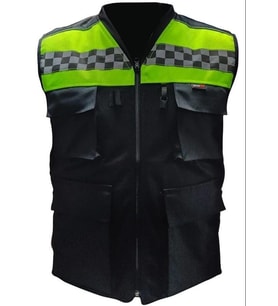 Forte Gt 1186 Cepli Motosiklet Reflektif Yelek Rüzgara Geçirmez L Beden (Siyah)