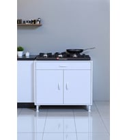 Eliusta Nıvera 80 cm Mutfak Dolabı Beyaz Ankastre 80x88x56 cm Ocak Dolabı Tüp Gizleyici Kapaklı Dolap