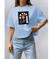 Attitude Tasarım Basklı Tshirt (Bebe Mavi)
