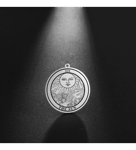 925 Ayar Gümüş  The Sun Tarot Kolye Ucu