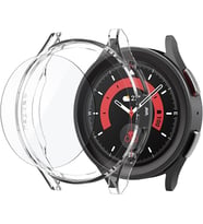 Galaxy Watch 5 Pro (45mm) ile Uyumlu Şeffaf Ekran Koruyuculu Kılıf Thin Fit + Glas.tR Slim HD Crystal Clear - ACS05400