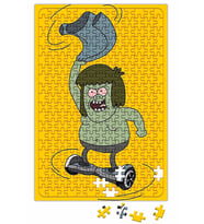Regular Show Muscle Man Spinning On A Hoverboard Puzzle 240 Parça