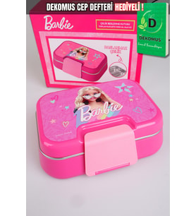 x Dekomus Lisanslı Barbie Extra Glam Collection 2 Katlı Paslanmaz Çelik Yemek Kabı "Dekomus Cep Defteri Hediyeli"