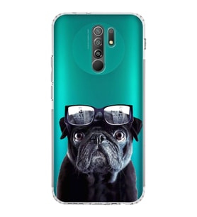 PrintiFy Xiaomi Redmi 9 ile Uyumlu Köpek 3 Kamera Korumalı Şeffaf Kılıf