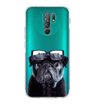 PrintiFy Xiaomi Redmi 9 ile Uyumlu Köpek 3 Kamera Korumalı Şeffaf Kılıf