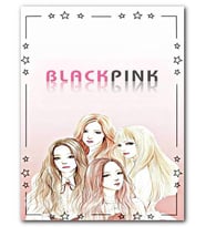 Cakatablo MDF (Ahşap) Tablo Black Pink Kore Pop Grubu Kartpostal Efekt