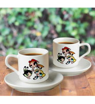 Power Puff Girls Tasarımlı Türk Kahvesi Fincanı Seti İkili