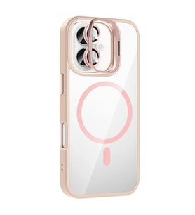 Joko Apple iPhone 16 Plus Remim Lensli Magsafe Standlı Kapak - Pembe