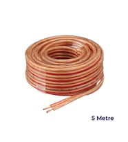 Elektrik Oto Tesisat Kablosu Çiftli Bitişik Kordon Saf Bakır 2x0.75mm 5 Metre Şeffaf