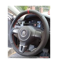 Volkswagen Polo Araca Özel Direksiyon Kılıfı (ALCANTRA NOKTA YÜZÜKLÜ)