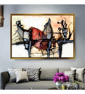 Altın Çerçeveli dekoratif tablo a314 (Gold)