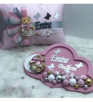 bebek kapı süsü led ışıklı (Pembe)