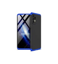 Samsung Galaxy A52 Uyumlu Kılıf Zore Ays Kapak (Siyah-Mavi)