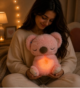 Nefes Alıp Veren Işıklı Sevimli Pembe Koala Sevgiliye,Arkadaşa Hediye