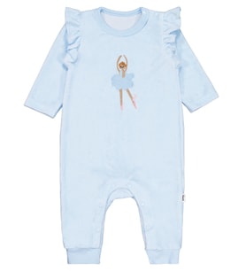 Civil Baby Balerin Nakışlı 6-18 Ay Tulum - Mavi