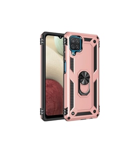 Samsung Galaxy A22 Kılıf Sofya Yüzüklü Silikon Kapak - Rose