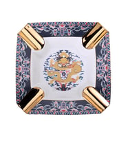 Elegant Chinese Dragon Büyük Boy 4lü Puro Küllüğü Desenli Gold LB-858