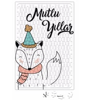 Sevimli Tilki İle Mutlu Yıllar Puzzle 240 Parça Yapboz