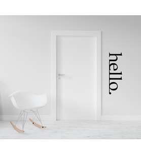 Ahşap Dekoratif Hello Yazısı (Siyah)