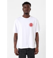 Chicago Fire Logo Beyaz Erkek Oversize Tshirt
