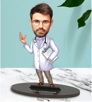 Kişiye Özel Doktor 5 Tasarımlı Karikatür Biblo