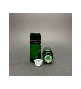 Labshop41 Yeşil  Cam Şişe 5 ml  , 5 cc Siyah Kilitli Kapaklı Cam Şişe  ,  Saydam Cam Şişe x 10 Adet