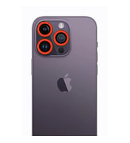 Apple iPhone 12 Pro Max Neon Fosforlu Kamera Lens - Turuncu