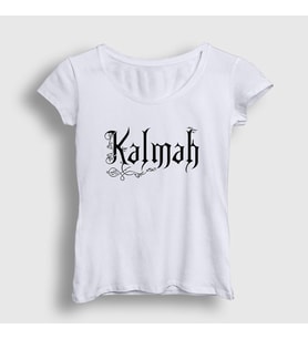 Presmono Kadın Beyaz Logo Kalmah T-Shirt 89057tt (Beyaz)