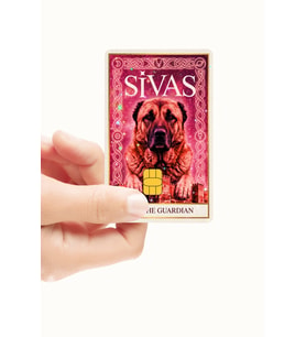 Sivas - The Guardian Pembe Kart Kaplama Sticker Kart Etiketi (Yüksek Kaliteli Hologramlı Baskı)