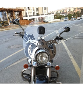 MOTOCAM Suzuki VL 800 Ön Cam 2004-2016 Model 61cm Şeffaf Renkli 4mm APARATSIZDIR