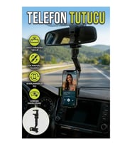 Dikiz Aynasına Takılan Ayarlanabilir Araç İçi Telefon Tutucu – Katlanabilir Çok Mafsallı Tasarım