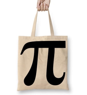 Pi Sayisi Mathematica Matematik Özel Tasarim Pi Günü Bez Çanta Uzun Saplı
