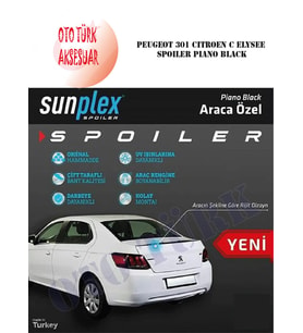 Peugeot 301 Citroen C Elysee Spoiler Piano Black (Siyah)