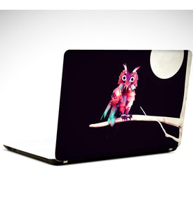 Baykuş Low Poly Laptop Sticker 17 inch (39X27CM)